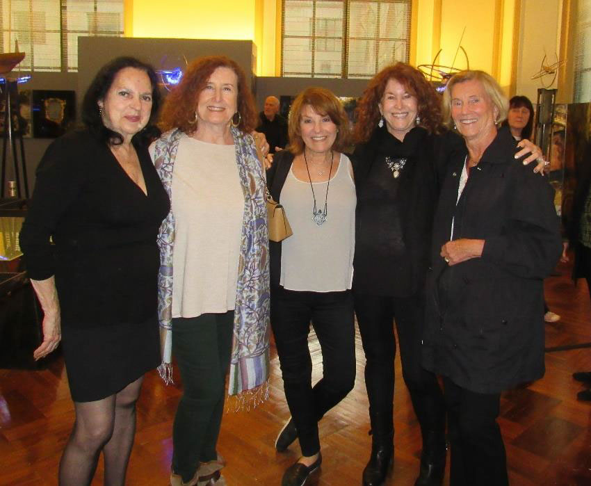 Suzanne R. Horvitz (far left) posing with four other art enthusiasts.